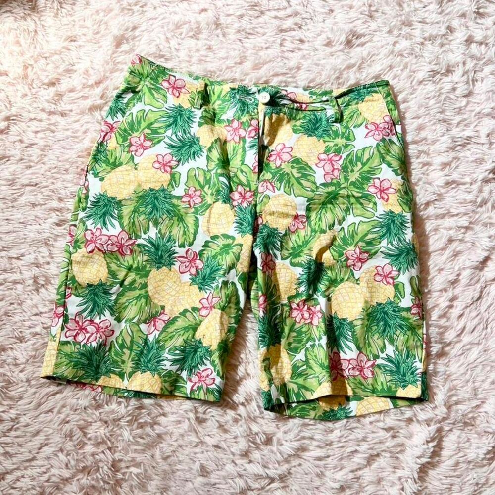 Tropical Pineapple Resort Vacation Lifestyle Swinger Upside Down Bermuda Shorts